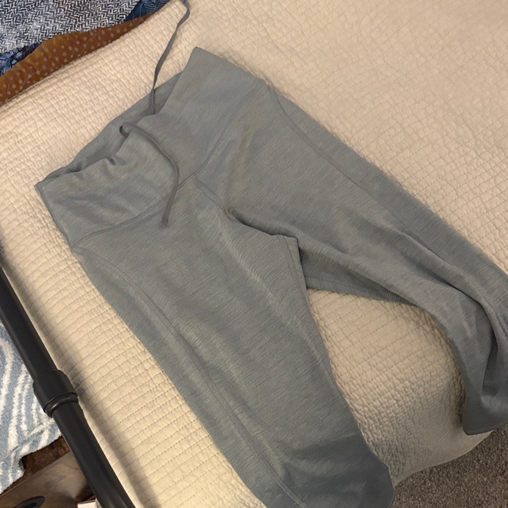 Gray High-Waisted Leggings